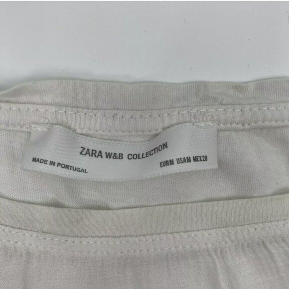Zara W&B Collection Women's Tee Supermodel Art Embellished Size Short Sleeve M - Picture 6 of 7